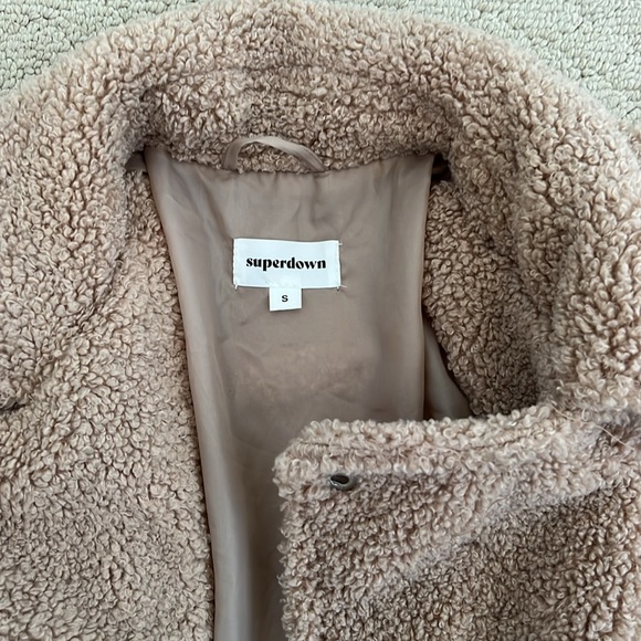 Superdown teddy coat / jacket - Picture 2 of 3